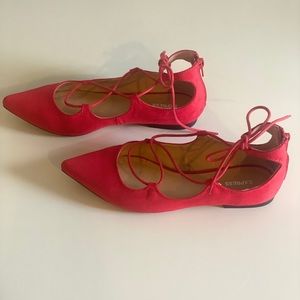 Express Ballerina Flats Red Size 8